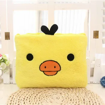 cotton plush toy throw blanket cute coral fleece folding padded quilt brands yellow duck bunny rabbit stuffed animals