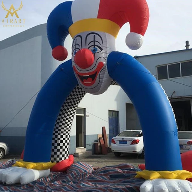 高品質サーカス小道具巨大サーカスエントランスインフレータブルピエロ