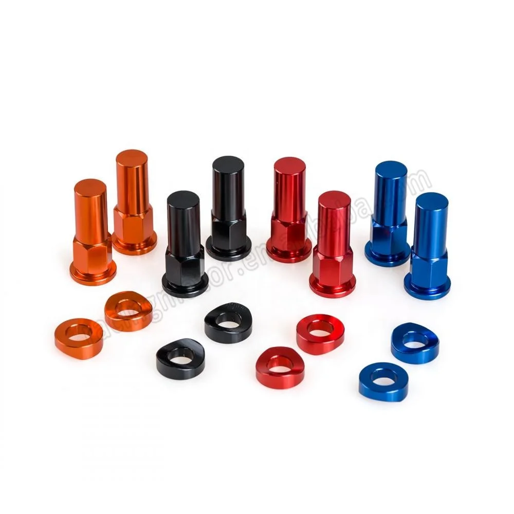Red CNC Rim Lock Nuts Spacer Kit For Yamaha YZ125 YZ250 YZ250F YZ450F WR250/450 