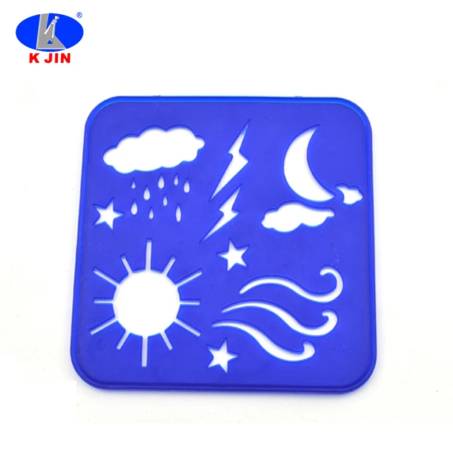 LOW MOQ Factory Custom Colorful Plastic PP Drawing Stencils Template Art Set for Kids DIY Scrapbook Writing Alphabet and Number