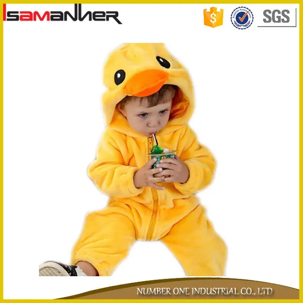 Мягкий малышей одежда onesie пижамы милый ребенок животных пижамы