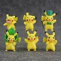 New arrival kawaii 6pcs set pikachu keychain PVC figure toy 4cm