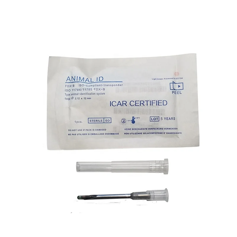 FDX-B 2x12mm Animal Tracking Chip Syringe Iso Microchip for Dogs Horse  Tracking Transponder Chip for Animal Management
