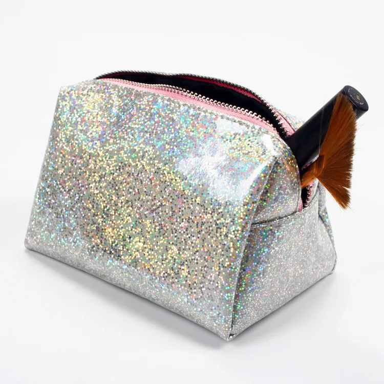 Buy Wholesale China Wholesale Factory Price Hot Sale Women Pu Makeup Bag  Pleated Glitter Pu Cosmetic Bag For Girl & Pleated Glitter Pu Cosmetic Bag  at USD 2.66