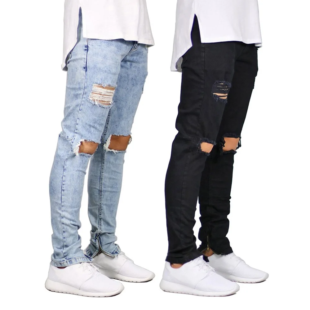 Jeans de Moda 2019 Para Hombre Pantalones De Mezclilla Calças Masculinas Jeans 