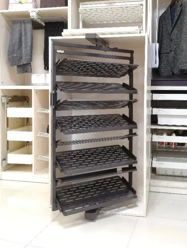 Accessoires pour armoire de dressing, porte-chaussures, pivotant à