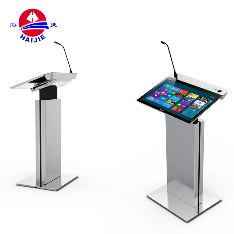 Haijie Best Service Competitive Price Digital Smart Lectern Podium Designs