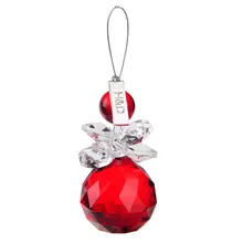 2PCS lot Red 30mm Lighting font b Ball b font Glass Crystal Chandelier Part Prism font