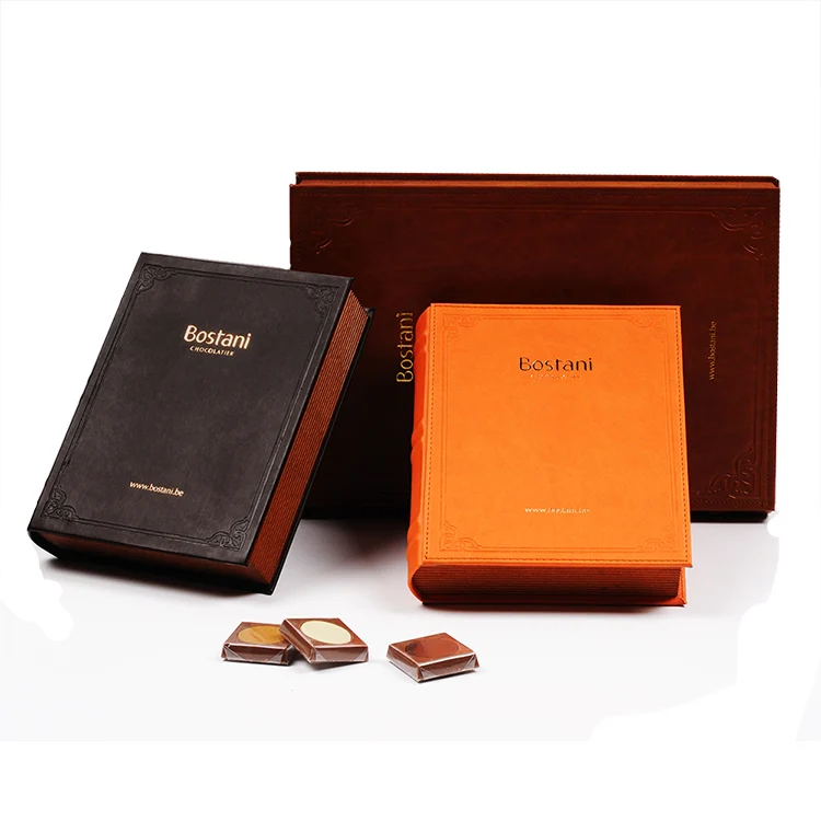 Wholesale Factory Custom Solid Wooden PU Leather Packaging Magnetic Closure Storage  Decorative Book Shaped Boxes With SABER Certificate