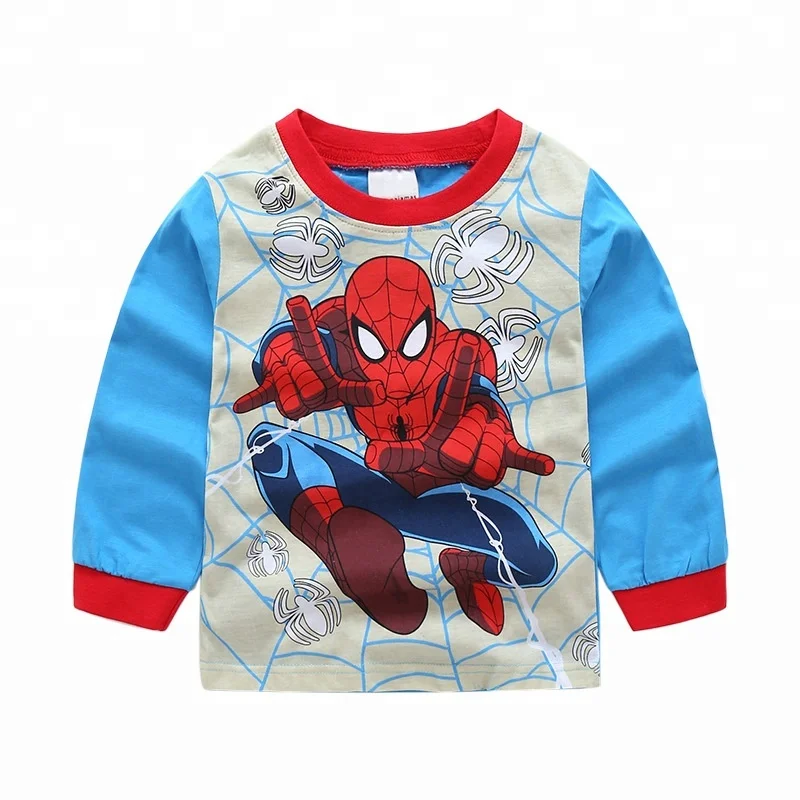 Высококачественный хлопковый пижамный комплект для мальчиков с мультяшным рисунком оптом