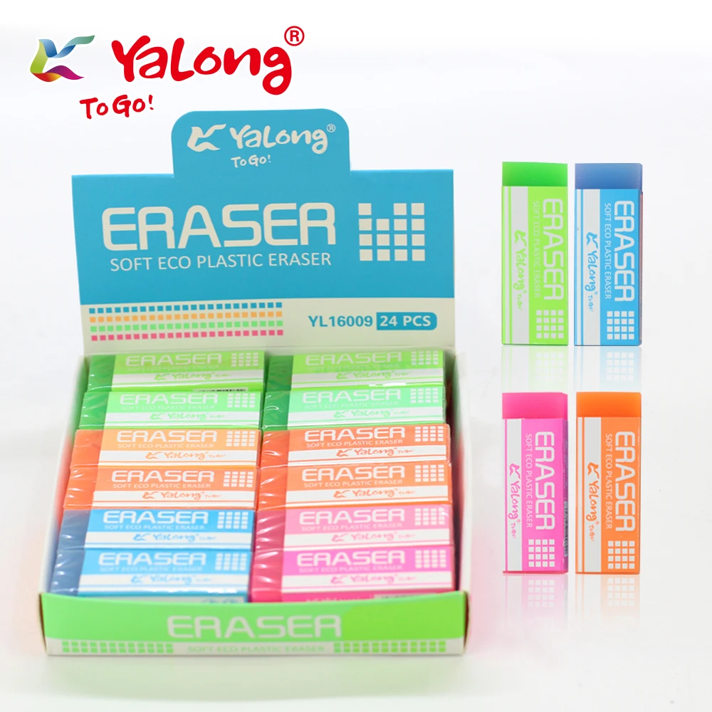Yalong High Quality Color Eraser TPR Bright Color Rubber School Stationery