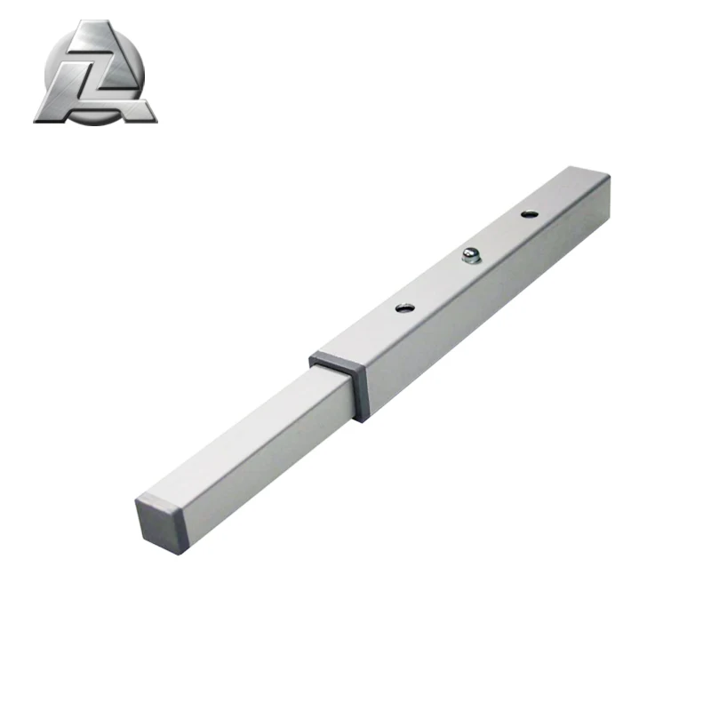 Hot Selling Silver Anodized Aluminum square Telescopic Tubing