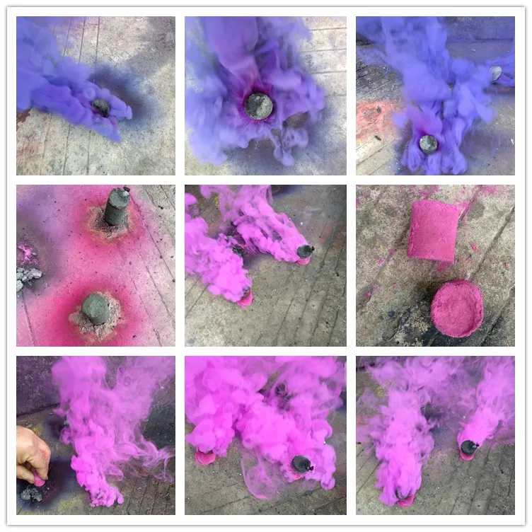Colorful Smoke Bomb 90s Gender Reveal Grenades Handheld Wire Pull Ring