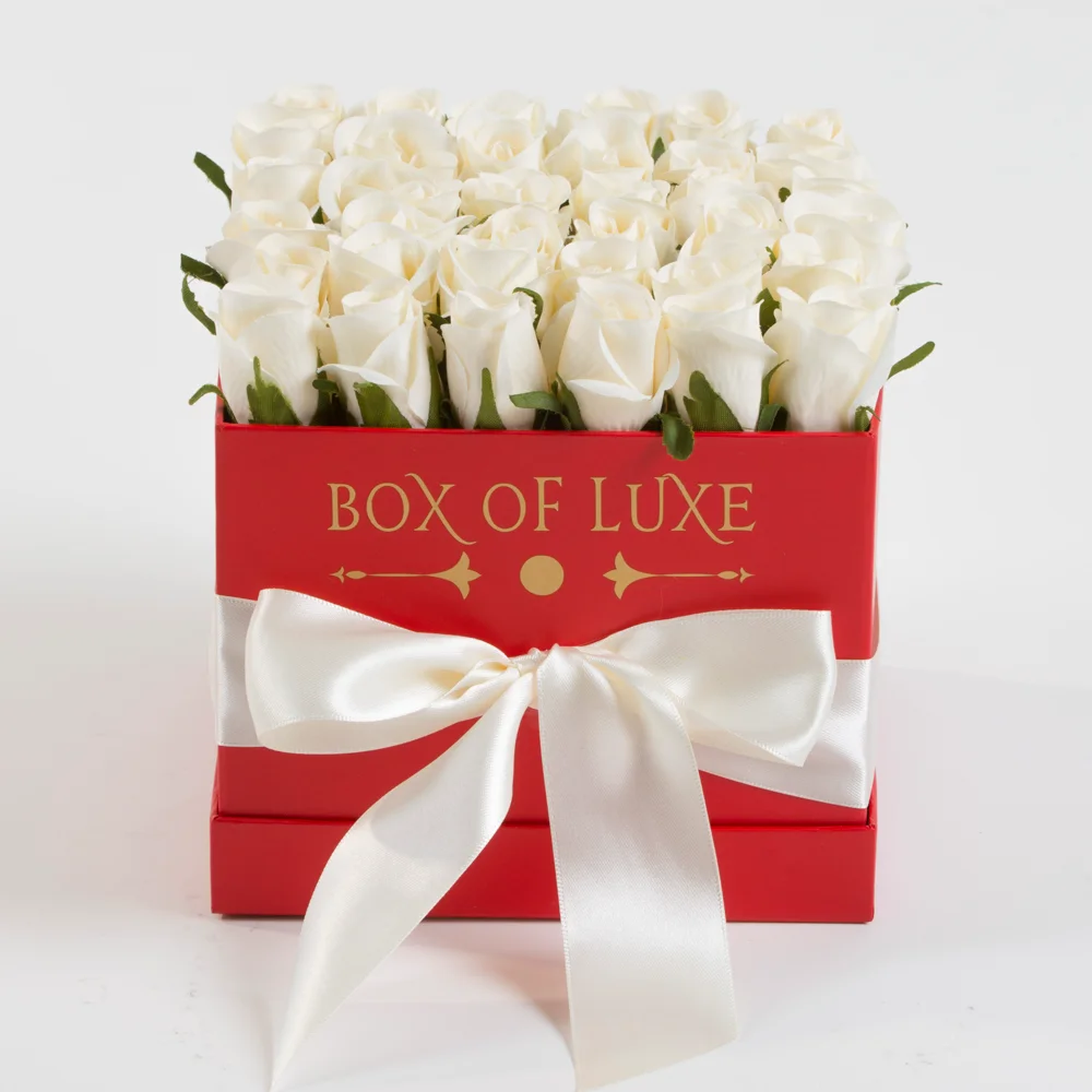 Fancy Square Rigi Cardboard Empty Flower Packaging Rose Box Luxury Waterproof Flower Boxes Buy