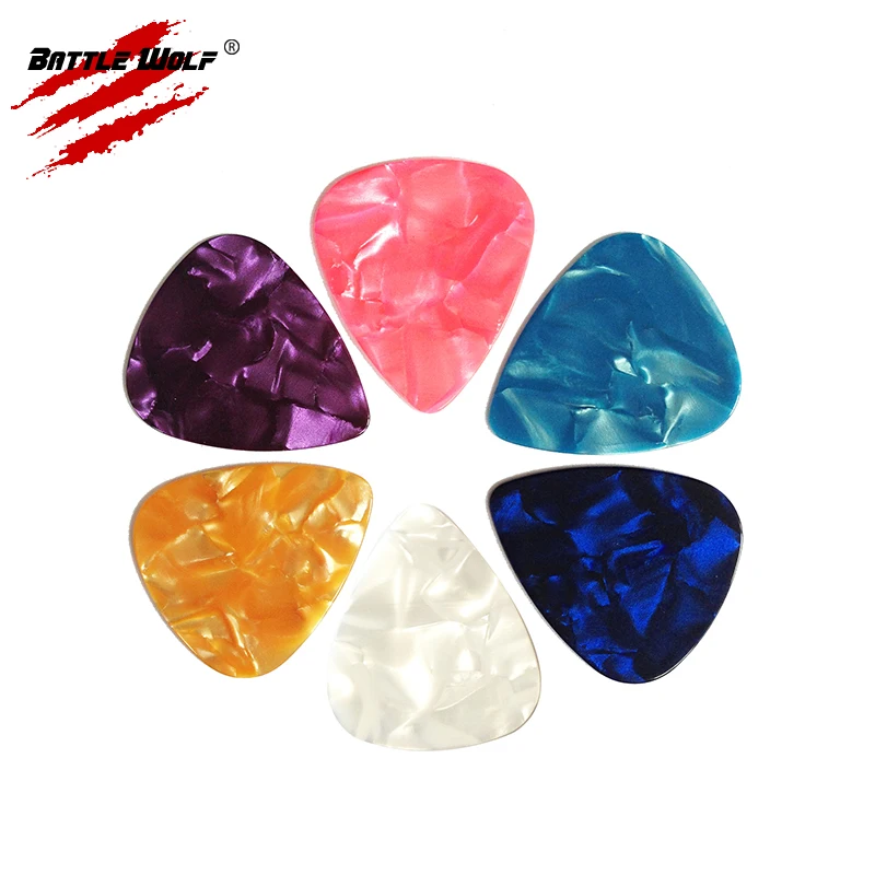 Colorful Celluloid Different Thickness Blank Guitar Picks Support Custom