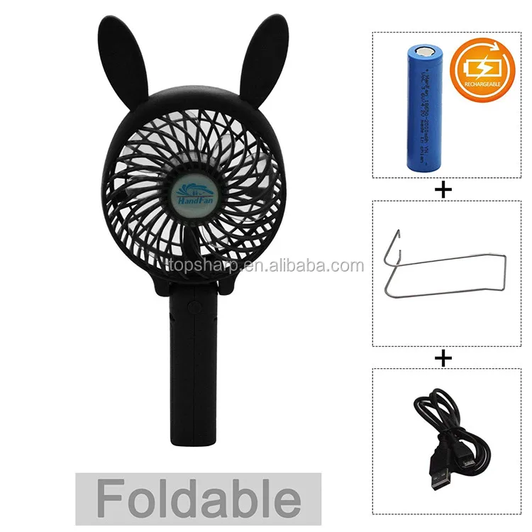 Portable Rechargeable Foldable Handheld Personal Electric Usb Battery Cooling MINISO Rabbit Usb Mini Fan