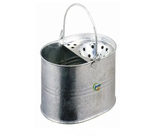 12L Galvanised Steel Mop Bucket Heavy Duty Industrial Cleaning Traditional Style 