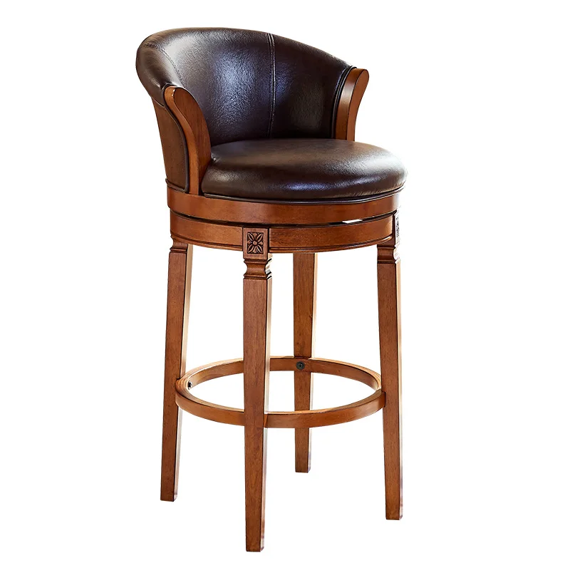 oak high back bar stools