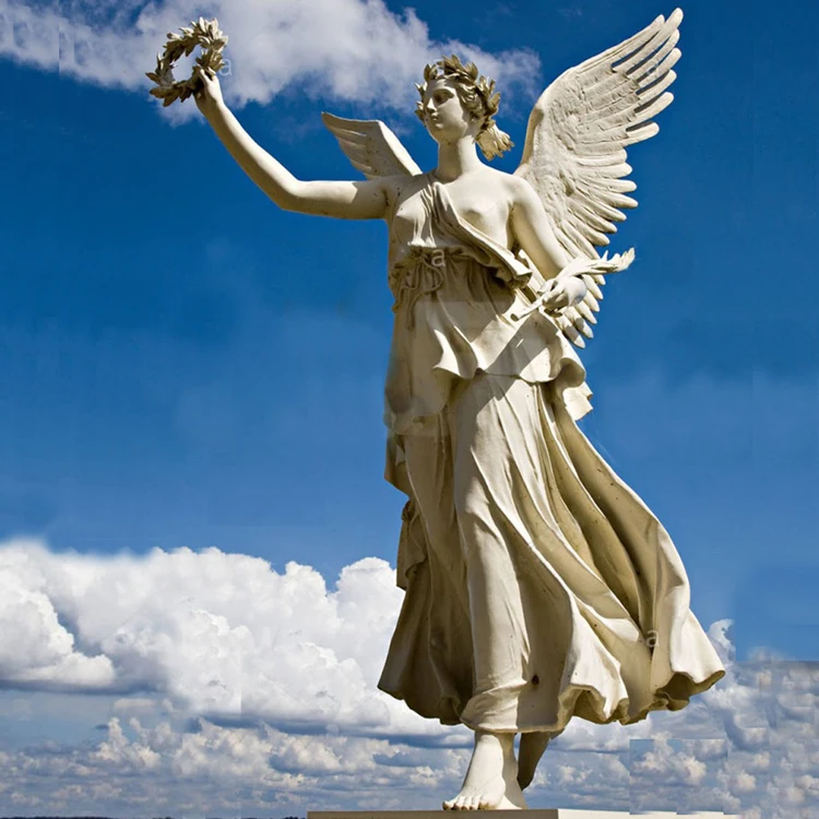 Marble Floating Victoria Sculpture Life Size Stone Angel Statue Schwerin Palace for Sale