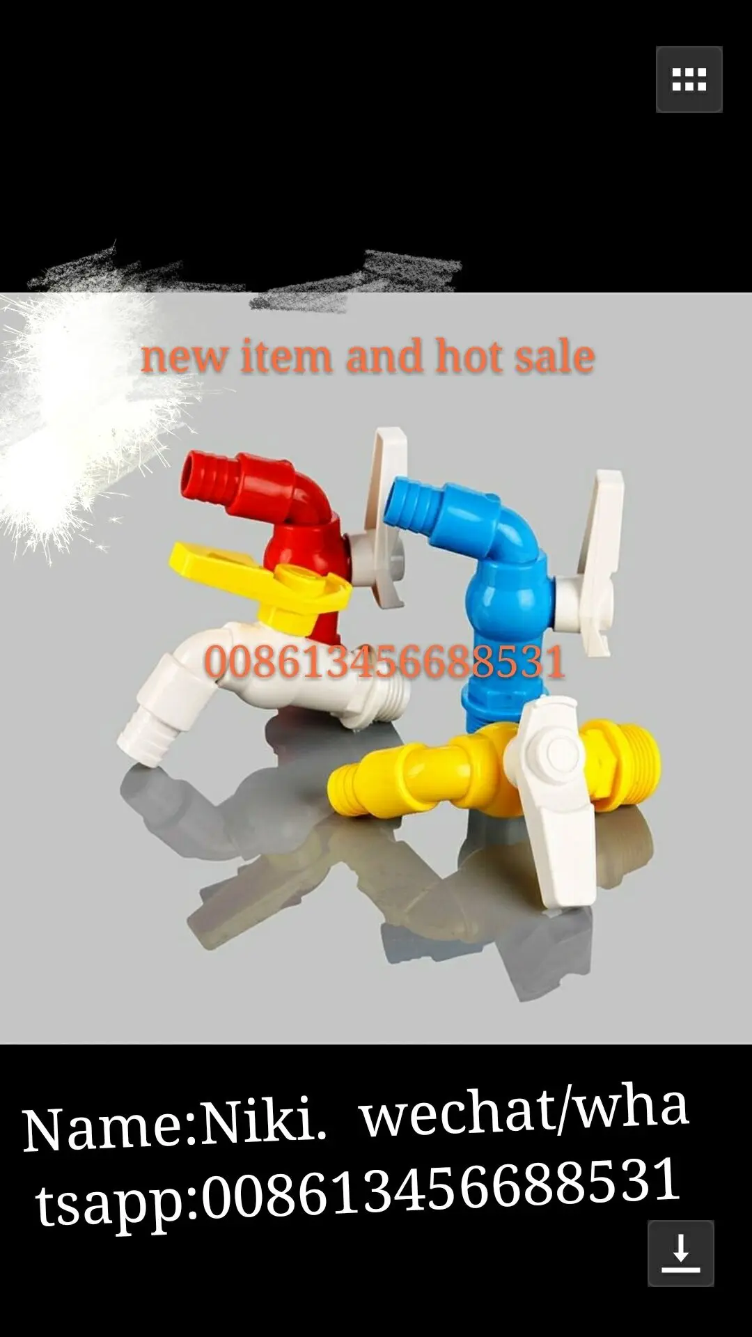 Plastic PVC Water Tap for India Market