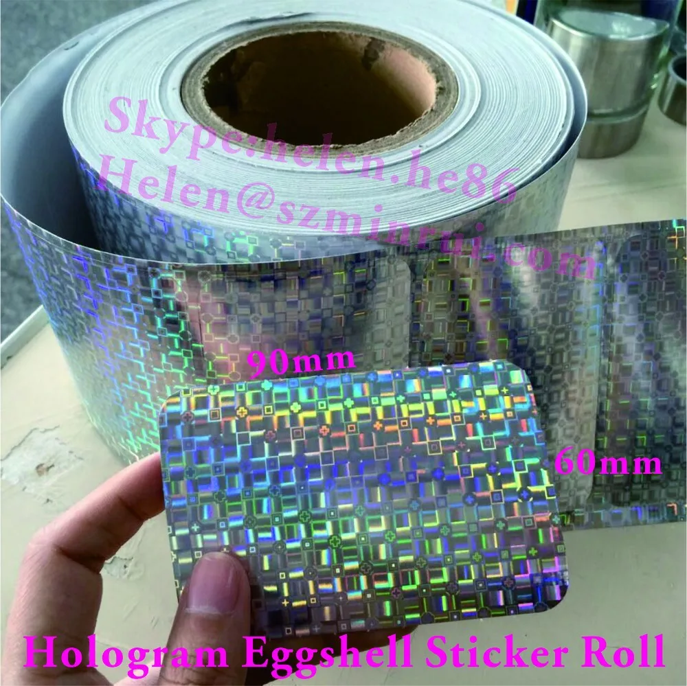 Source Custom × 6センチメートルSize Plain Hologram Eggshell StickerためGraffiti  Arts、Blank Holographic Egg Shell Stickers on
