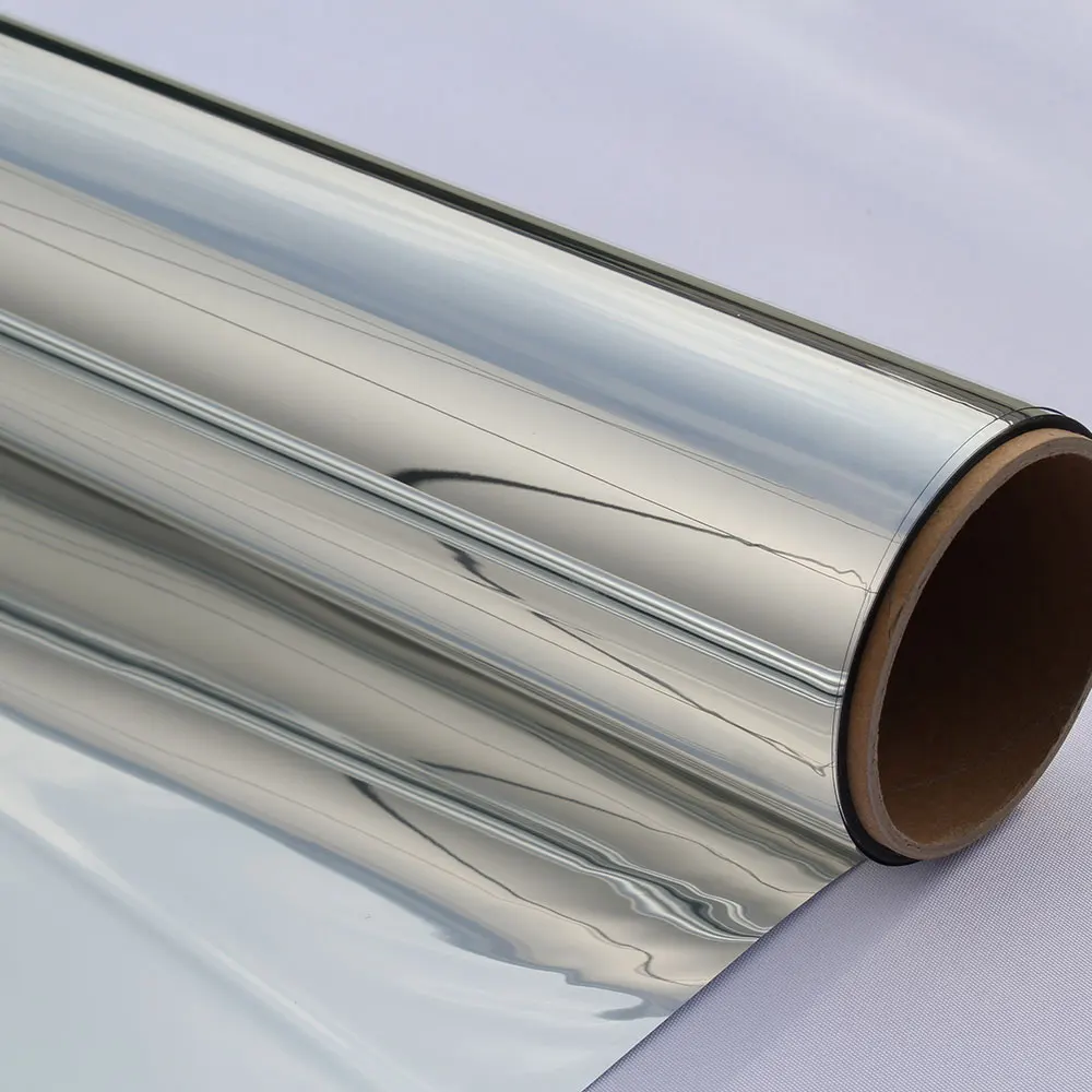 99% Серебряная отражающая зеркальная односторонняя пленка для окна здания с УФ-защитой