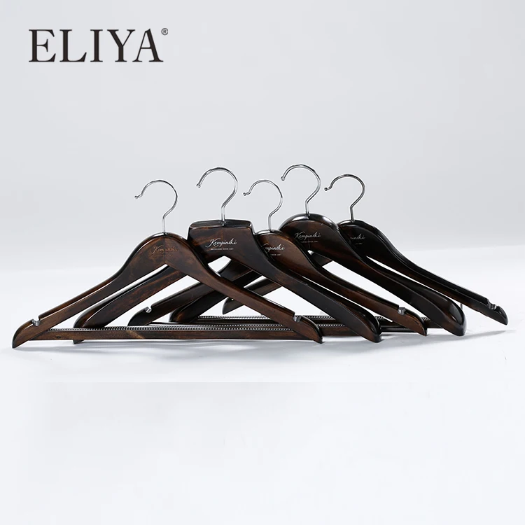 Guangzhou de abrigo negro de Hotel de madera percha de ropa con