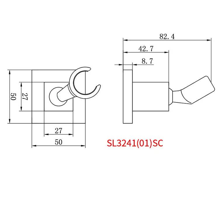 Adjustable Square Brass Wall Bracket factory