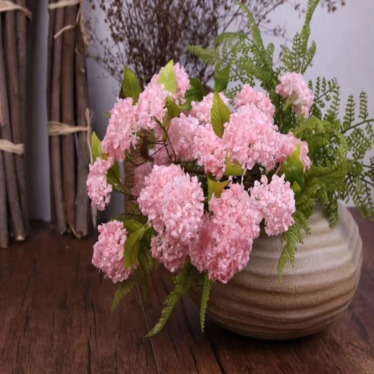 5 Cabezas Artificial Pequeño Hortensia Simulación Flor Bola De Nieve  Decoración De Casa Simulación De La Planta Para Fiesta De Boda - Buy  Hortensia Mini Estrella,Decoración De Flores Para Boda,Decoración De  Restaurante