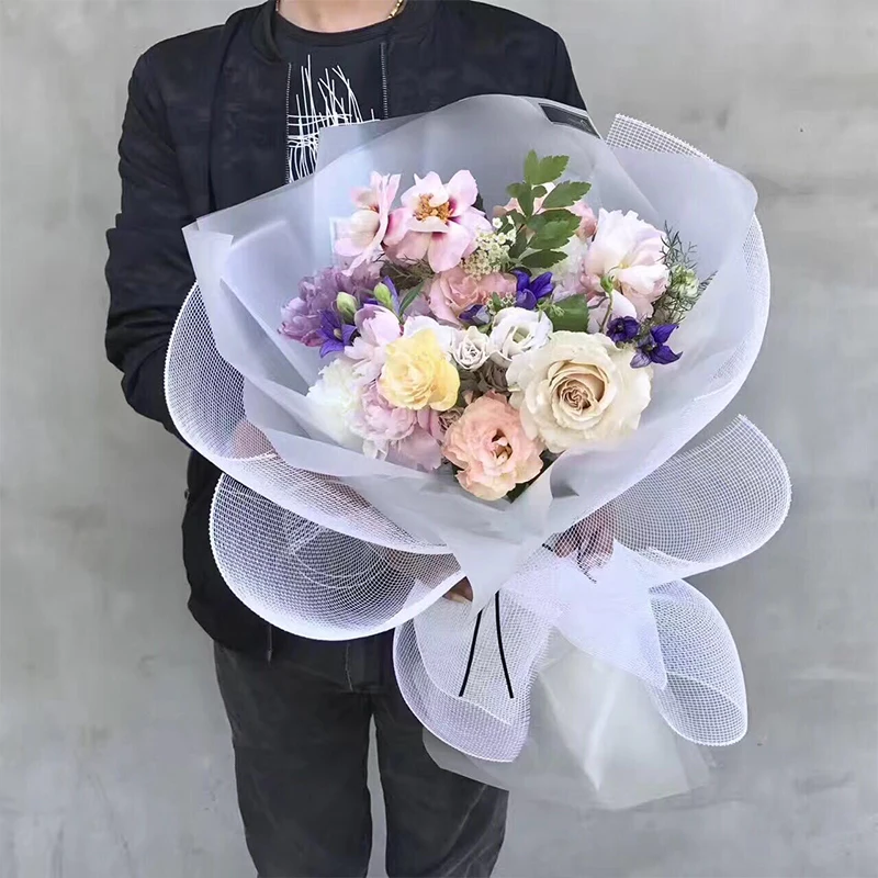 無地フラワーブーケラッピングペーパーメッシュ| Alibaba.com