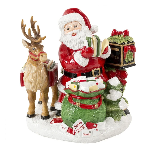 Musical Resin Santa Figurine For Christmas Decor Buy Christmas Santa