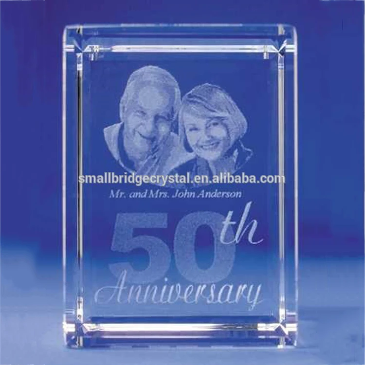 3d laser crystal souvenir for Anniversary