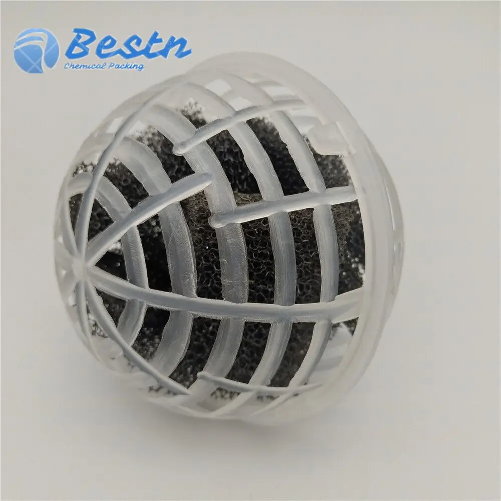 PP Suspend Cage Ball Plastic Bio Floating Packing Ball for Industrial Wastewater Treatment