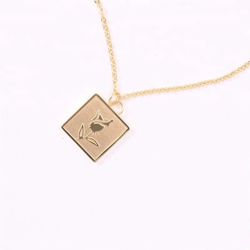 Latest Design Square Rose Flower 18k 