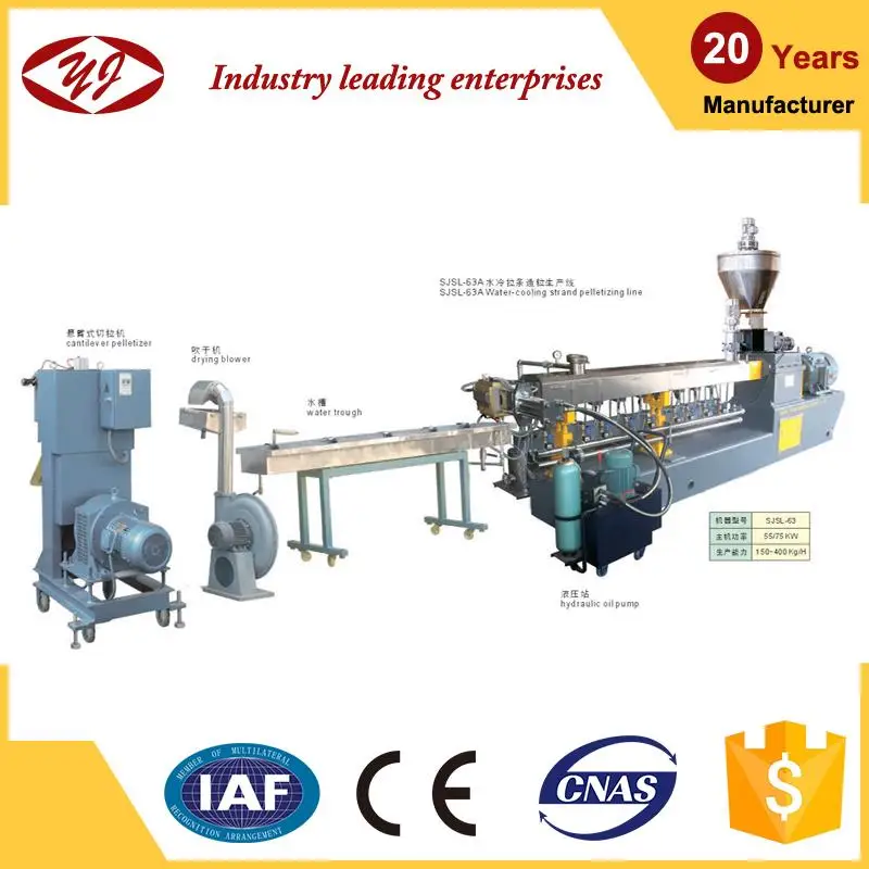 Co Rotating Parallel Twin Screw Plastic Extruder Cable Extrusion Line