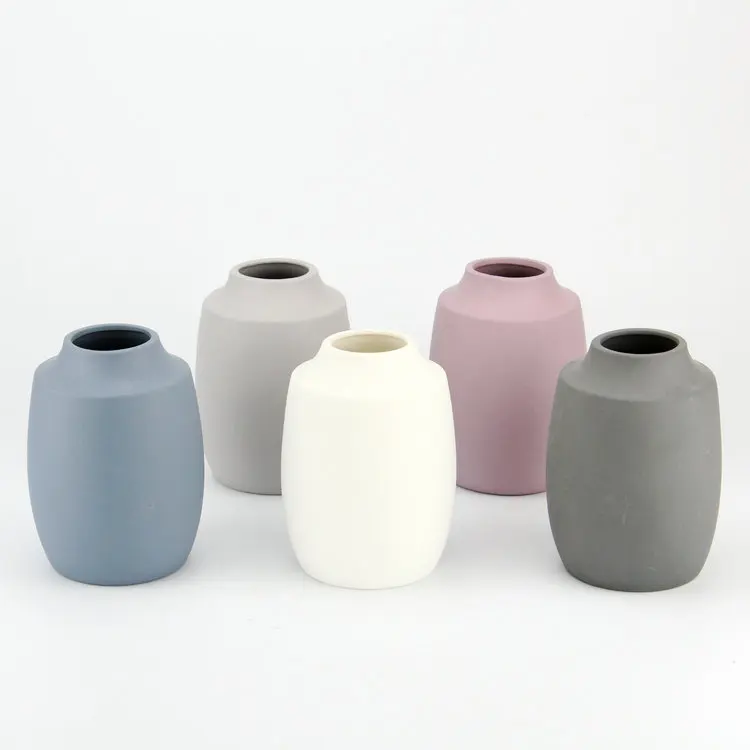 Urn Shaped Design Vases , Dark Color Clay Egyptian Vase for Funeral