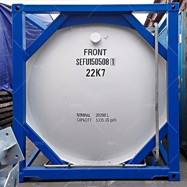 T75 ASME Standard LOX LIN LAR LNG LCO2 ISO Tank Container 20ft