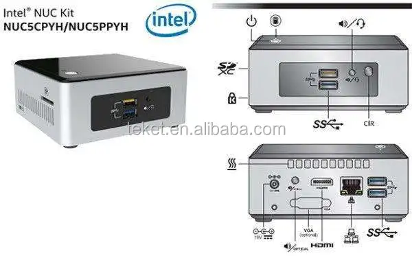 Intel Core I5 Mini PC Barebone NUC5CPYH for HTPC Gaming