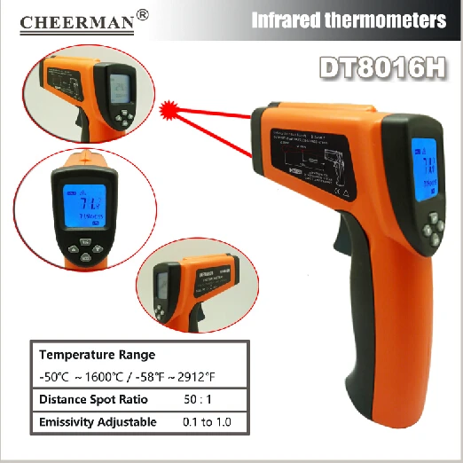 Dt8010h Low High Temperature Digital Display Hi Ratio IR Thermometer 1000  Degree - China 1000 Degree Thermometer, Thermometer 1000 Degree
