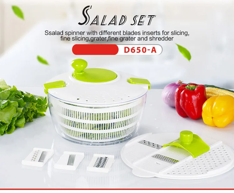 Multi Kitchen 4l Salad Set Hand Vegetable Grater Slicer Vegetable Dryer