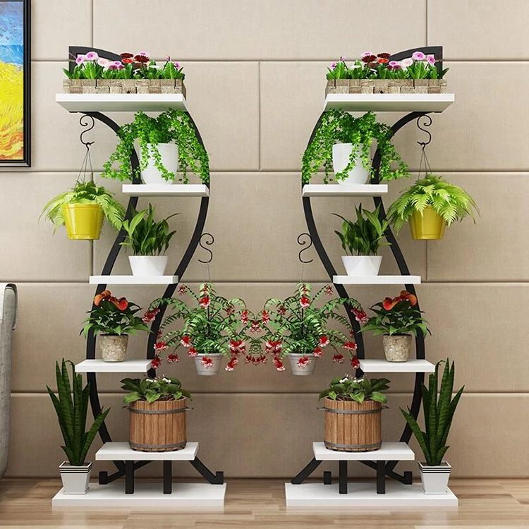 Flower stand Flower stand Flower frame Wrought iron floor type do