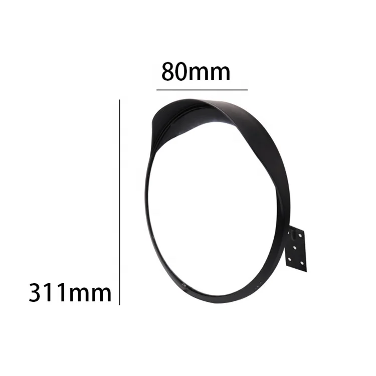 OEM Customized 360 Degree Adjustable  Black Traffic Concave Convex Mirror Unbreakable Convex Mirror