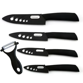 FINDKING Brand top quality Christmas present Zirconia Ceramic Knife set 3" 4" 5" 6" inch+ Peeler+Covers fruit knife set