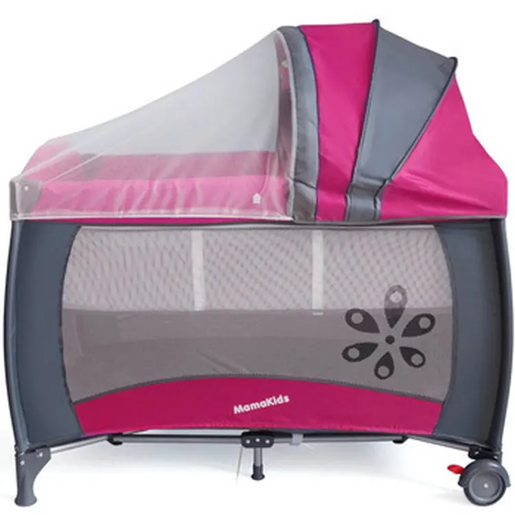 pink travel cot