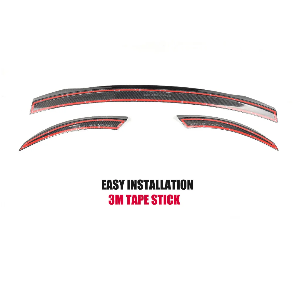 3 шт./компл. углеродного волокна задний спойлер для Audi TT 8S MK3 TTRS SLINE 2-двери