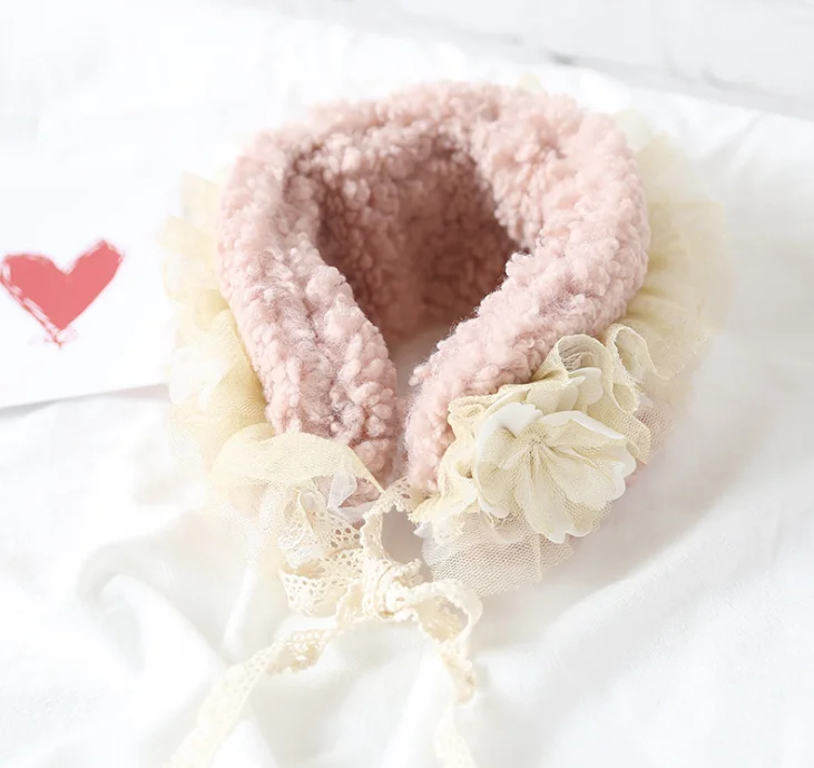 韓国風の甘いプリンセスの女の子のレースの花冬の暖かいスカーフ Buy 王女の女の子スカーフ 女の子スカーフ 女の子レーススカーフ Product On Alibaba Com