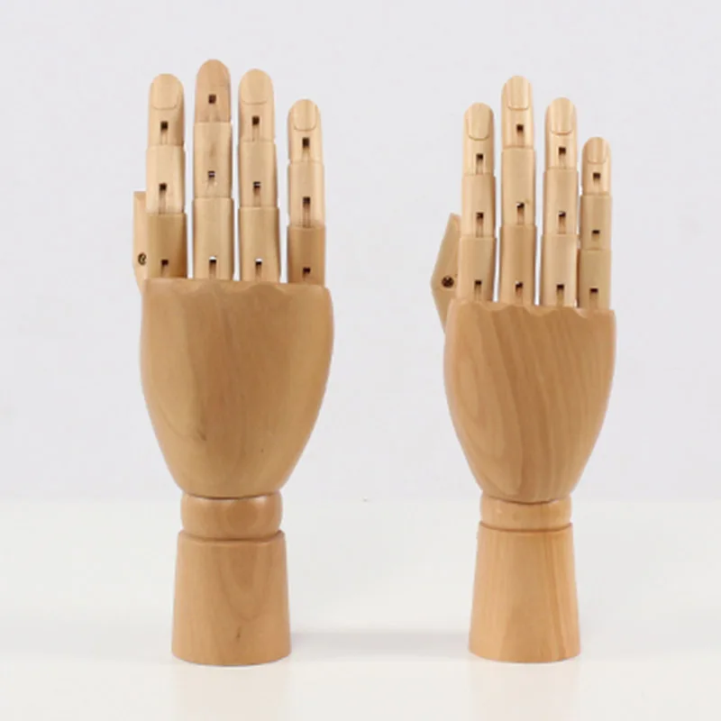 Vintage Style Female Mannequin Wooden Hand for Jewelry Display