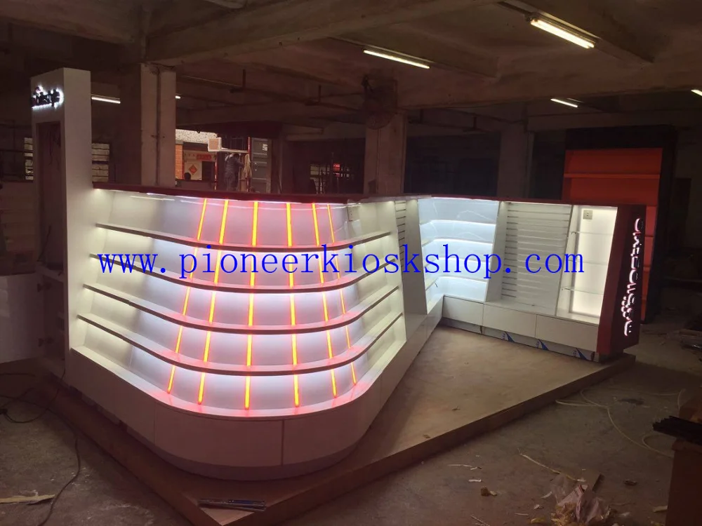 Изогнутые киоски для торговых центров Великобритании, стеклянные киоски для мобильных телефонов, киоски для сотовых телефонов, дисплеи для магазинов