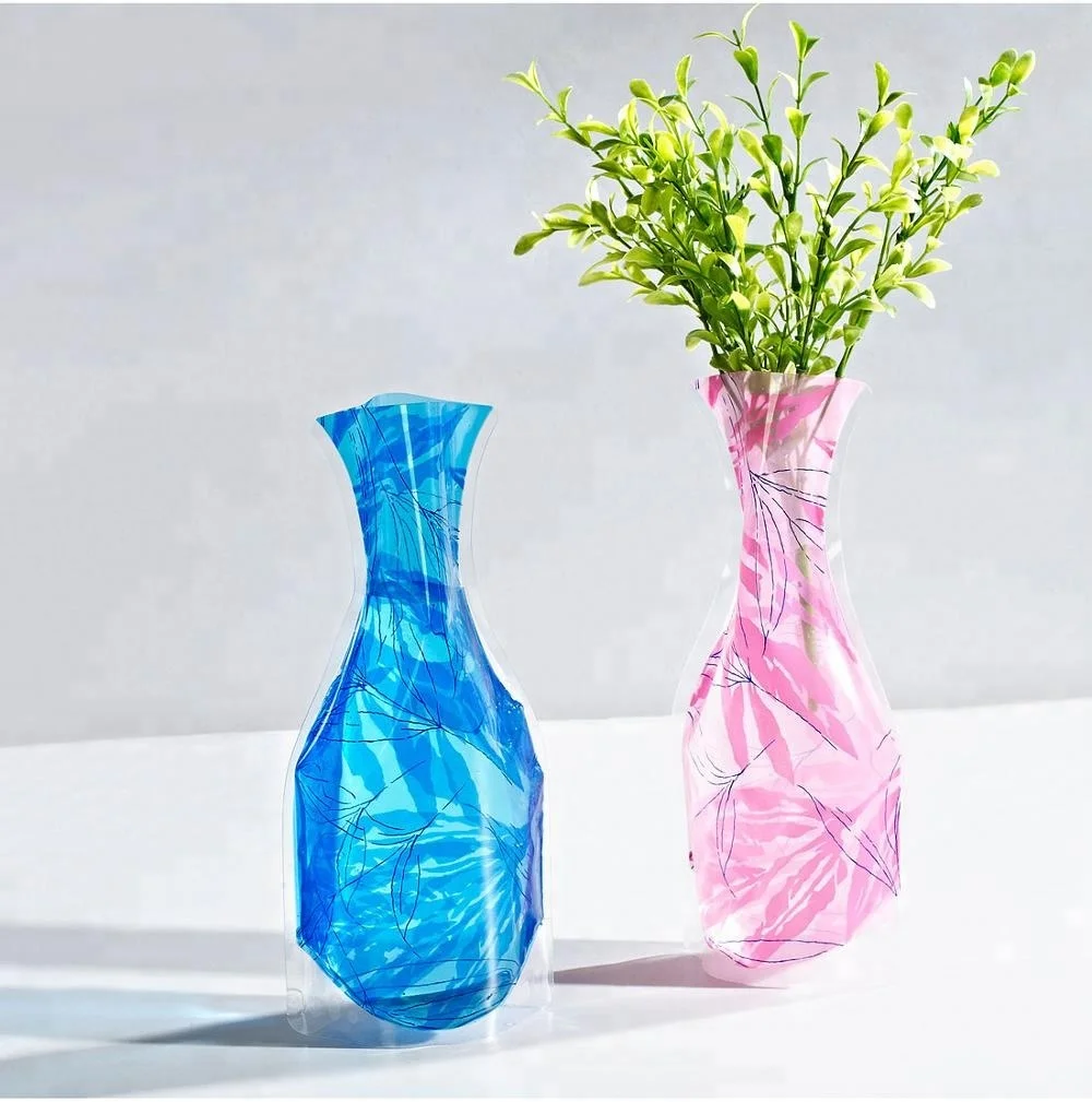 Customized Clear Folding Cheap Plastic Flower Vase Buy Folding