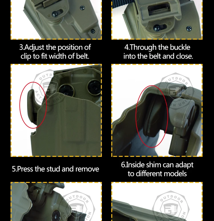 Action Union Toy Gun Universal Holster Fast Pull Quick Release G17 19